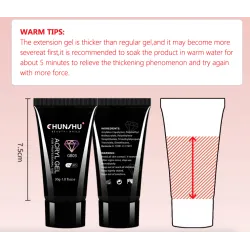 Gel de unhas acrílico glitter - gel de construção