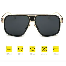 Gafas de solGafas de sol vintage/steampunk - montura de metal - oversize - unisex