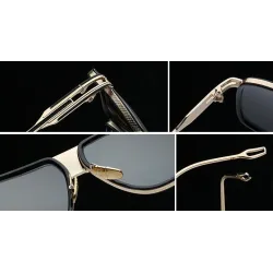 Gafas de solGafas de sol vintage/steampunk - montura de metal - oversize - unisex