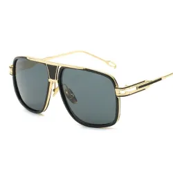 Vintage / Steampunk-Sonnenbrille - Metallrahmen - übergroß - Unisex
