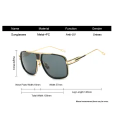 Gafas de solGafas de sol vintage/steampunk - montura de metal - oversize - unisex