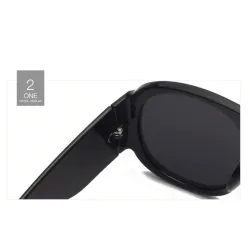 Grandes lunettes de soleil rondes - unisexe - UV 400