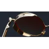 Goottilaiset / steampunk pyöreät aurinkolasit - punainen linssi - metallikehys - UV 400 - unisex