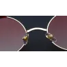 Goottilaiset / steampunk pyöreät aurinkolasit - punainen linssi - metallikehys - UV 400 - unisex