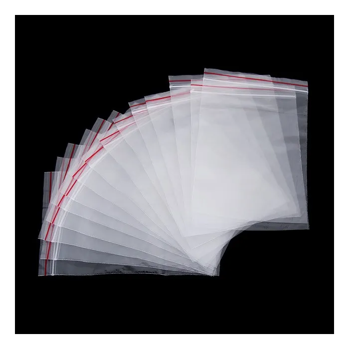 8 * 12 cm - glidelås - gjenlukkbar emballasje plastposer - 100 stykker