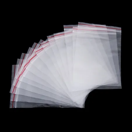 18 * 26 cm - ziplock - sacs plastiques d'emballage refermables - 100 pièces