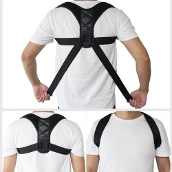 Corretor de postura traseira ajustável - coluna / costas / cinta de ombro - cinto de suporte