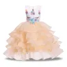 Robe licorne - costume de princesse pour fille - collier / bandeau / ailes