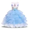 Robe licorne - costume de princesse pour fille - collier / bandeau / ailes