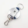 Retractable steel wire - elastic chain - stainless steel keychainKeyrings