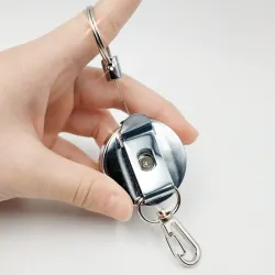 Fil d'acier rétractable - chaîne élastique - porte-clés en acier inoxydable