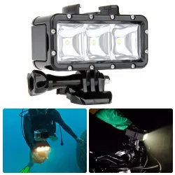 Undervanns LED dykkerlys - for GoPro - 30 m