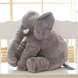 Éléphant géant - oreiller de couchage en peluche pour bébé - jouet