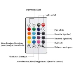 Smart RGB / LED bulb - dimmable - with Bluetooth speaker - remote - E27 - 12WBluetooth speakers
