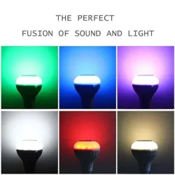 Ampoule intelligente RGB / LED - dimmable - avec haut-parleur Bluetooth - déportée - E27 - 12W