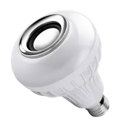 Ampoule intelligente RGB / LED - dimmable - avec haut-parleur Bluetooth - déportée - E27 - 12W