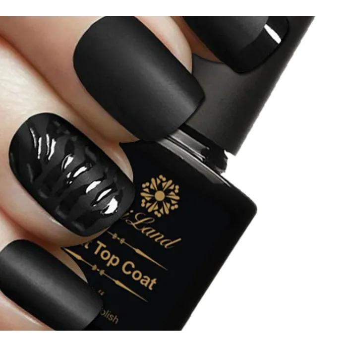 Sort mat top coat - neglelak - 10ml