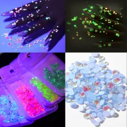 Cristalli luminosi - decorazioni per unghie con strass - misure miste