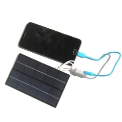 USB solcellepanel - hurtiglader - 5W