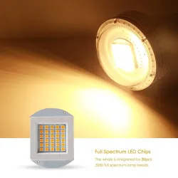 Lâmpada LED - luz de crescimento de plantas - espectro completo - hidropônico - E27 - 100W - 150W - 300W