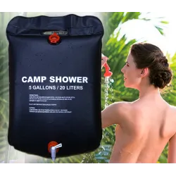 Camp dusjpose - solenergi oppvarmet - PVC - 20L