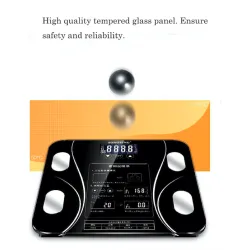 Pèse-personne électronique intelligent - Indice corporel 13 - Graisse corporelle - IMC - Écran LCD