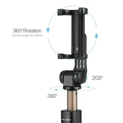 3 i 1 - trådlöst ministativ / selfiestick - Bluetooth - för smartphone