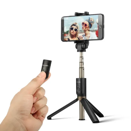 3 i 1 - trådlöst ministativ / selfiestick - Bluetooth - för smartphone