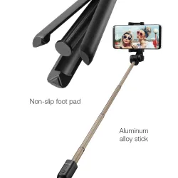 3 i 1 - trådlöst ministativ / selfiestick - Bluetooth - för smartphone