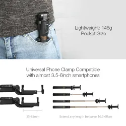 3 i 1 - trådlöst ministativ / selfiestick - Bluetooth - för smartphone
