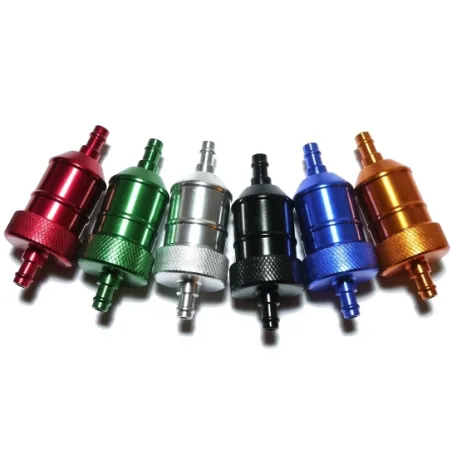 Aluminiowy motocyklowy filtr gazu / paliwa / benzyny / oleju - z klipsami - 6 mmMotocykl