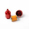 Aluminiowy motocyklowy filtr gazu / paliwa / benzyny / oleju - z klipsami - 6 mmMotocykl