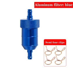 Aluminiowy motocyklowy filtr gazu / paliwa / benzyny / oleju - z klipsami - 6 mmMotocykl