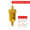 Aluminium motor gas/brandstof/benzine/olie filter - met clips - 6 mmMotorfiets onderdelen
