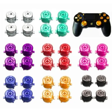 Metalknapper - kuglehandlingsknapper - til Playstation 4/3 controller - 4 stk