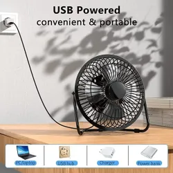 Mini ventilatore da tavolo - ventilatore - ultra silenzioso - USB