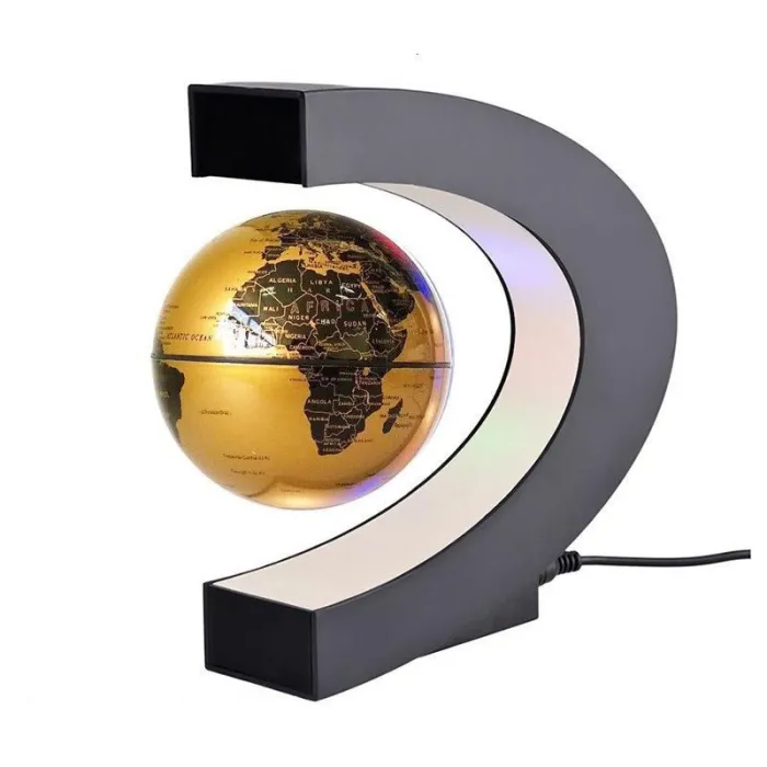 Globo flutuante / levitando - mapa do mundo - magnético