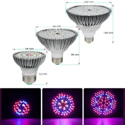 LED-Lampe - Pflanzenlicht - Vollspektrum - Hydrokultur - E27 - 10W - 30W - 50W - 80W