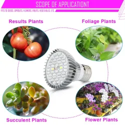 LED-pære - plantevækstlys - fuldt spektrum - hydroponisk - E27 - 10W - 30W - 50W - 80W