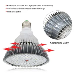 LED-pære - plantevekstlys - fullt spekter - hydroponisk - E27 - 10W - 30W - 50W - 80W