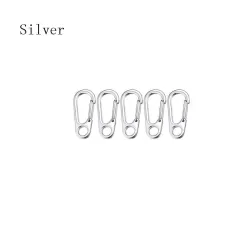 Mini karabinkrok - klips - krok - nøkkelring - for flasker / nøkler - 5 stk