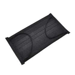 Masques de protection visage / bouche - jetables - 4 couches - noir - 50 pièces