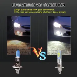 Auto-LED-Lampe - superhell - 12 3535 SMD - 12V 24V 6000K - H1 - H3 - 2 Stück