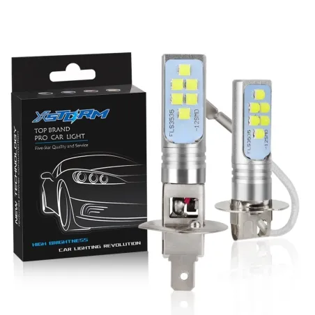 Auton LED-lamppu - erittäin kirkas - 12 3535 SMD - 12V 24V 6000K - H1 - H3 - 2 kpl