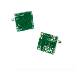 Circuit imprimé vert - boutons de manchette tendance