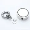 Íman de neodímio dupla face - íman de pesca - com olhal - 300Kg - D60mm