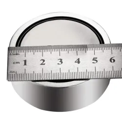 Dobbeltsidig neodymmagnet - fiskemagnet - med øyebolt - 300Kg - D60mm