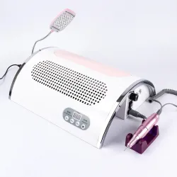 Tutto in 1 - asciuga unghie / raccogli polvere per unghie / trapano per unghie - lampada UV LED - 54 W - 25000 RPM
