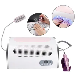 Tudo em 1 - secador de unhas / coletor de pó de unhas / broca de unhas - lâmpada LED UV - 54W - 25000RPM