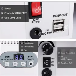 Tudo em 1 - secador de unhas / coletor de pó de unhas / broca de unhas - lâmpada LED UV - 54W - 25000RPM